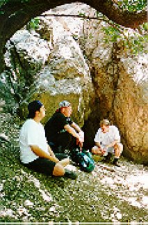 Outside the mine entrance