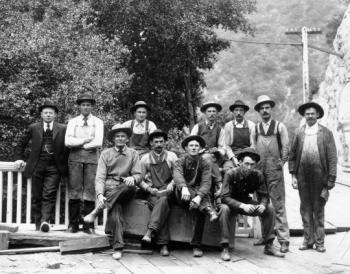 Mt. Lowe work party after completing daily repairs