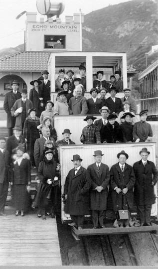Henry Ford with family and friends at Mt. Lowe
