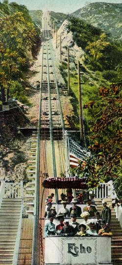 An early postcard of The Great Incline