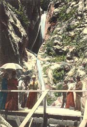 An early Newman postcard at Thalehaha Falls